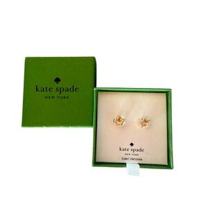 Kate Spade The Sparkle Round gold plated/cz stud earrings